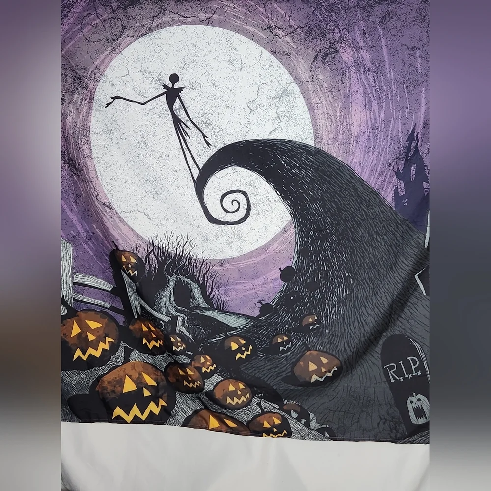 The Nightmare Before Christmas Jack Skellington Silhouette Tapestry